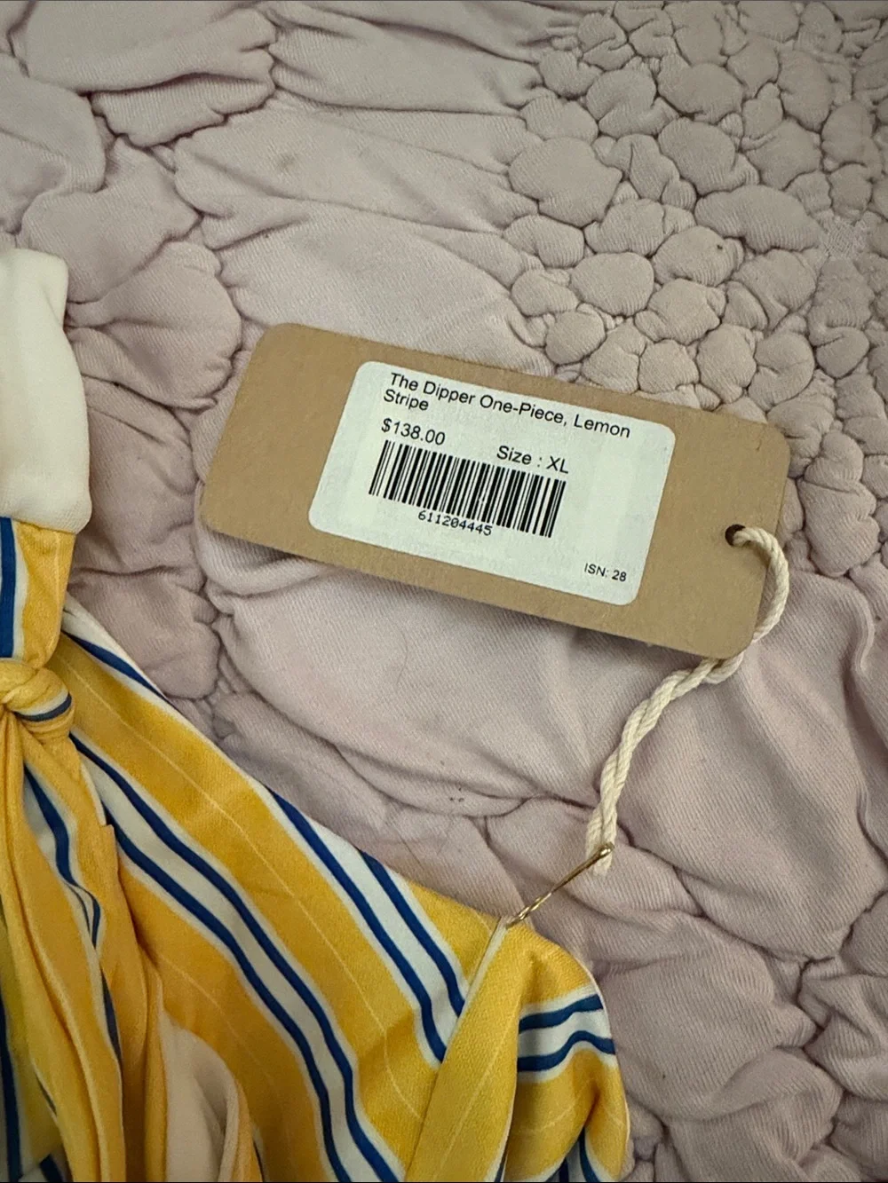 Albion One-Piece Swimsuit in Yellow, White & Blue Stripe